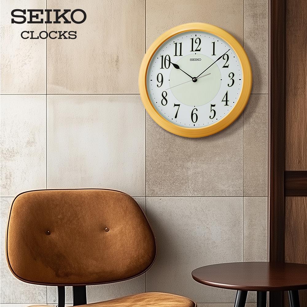 นาฬิกาแขวน SEIKO CLOCKS QXA824A 16 นิ้ว สีน้ำตาลอ่อน