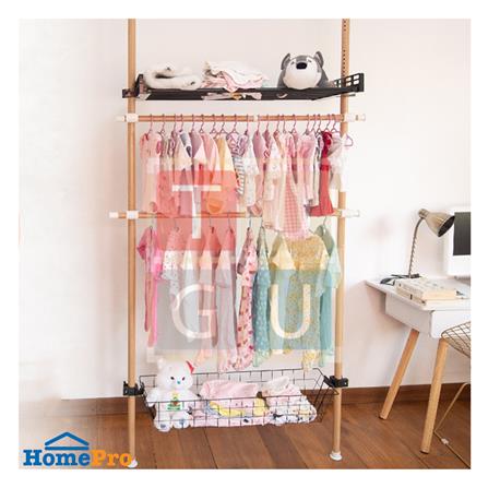 ราวแขวนผ้า TUGU R62M 85x42.5x300 ซม. ลายไม้_2