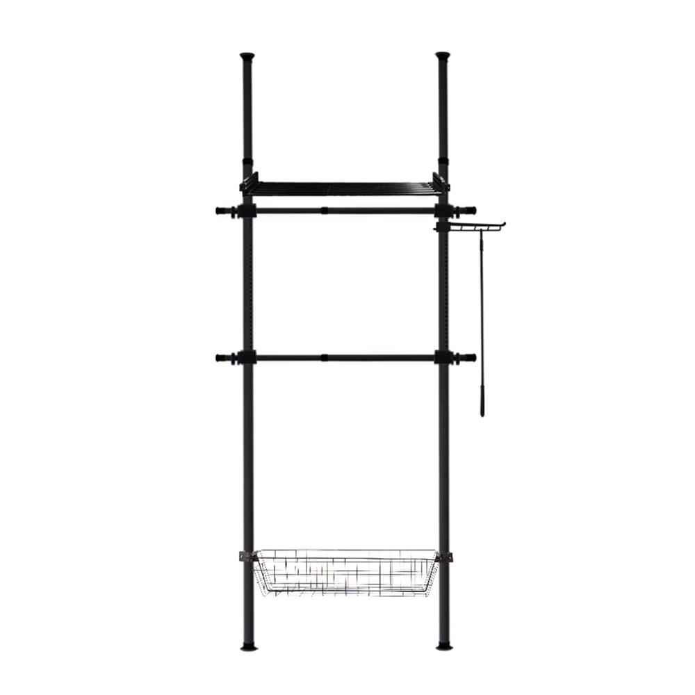 ราวแขวนผ้า TUGU R62B 85X42.5X300 ซม. สีดำ_1