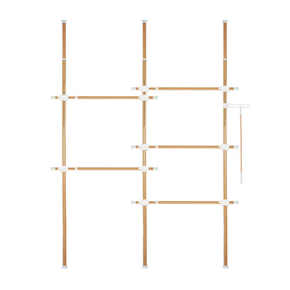 ราวแขวนผ้า TUGU R61M 220x50x300 ซม. ลายไม้_1