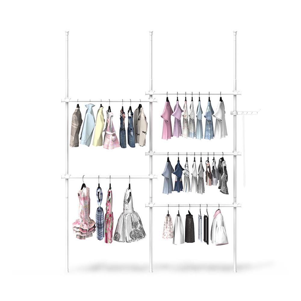 ราวแขวนผ้า TUGU R61PW 220x50x300 ซม. สีขาว