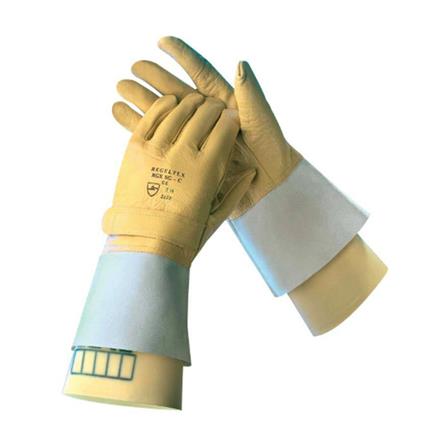 ถุงมือหนังสวมทับถุงมือยางป้องกันไฟฟ้า FITT FREE SIZE สีเหลือง_0