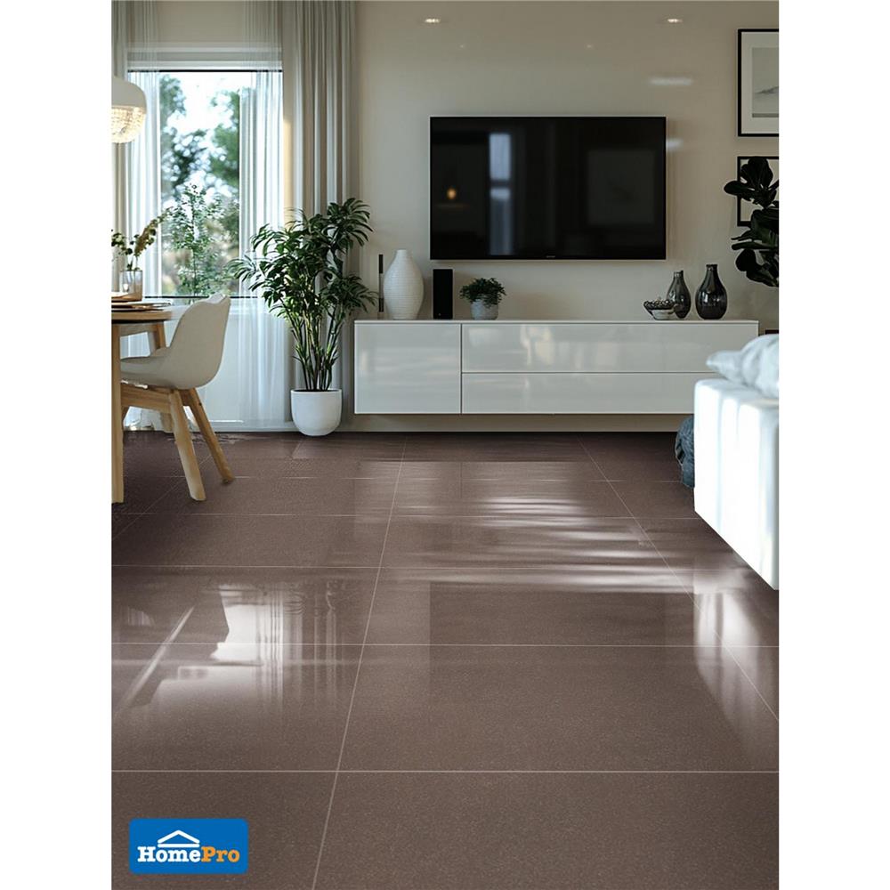 กระเบื้องพื้นพอร์ซเลน 60x120 ซม. TARA มอคค่า น้ำตาล A 1.44 ตร.ม.