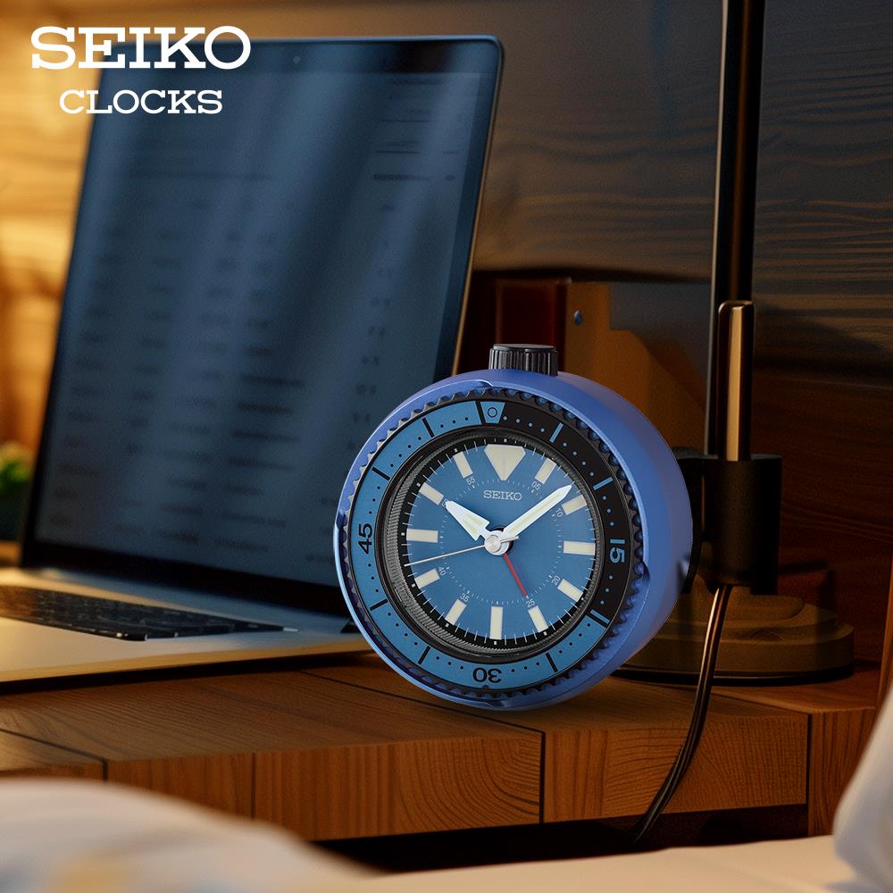 นาฬิกาปลุก SEIKO CLOCKS QHE207E 4X3.8 นิ้ว สีน้ำเงิน