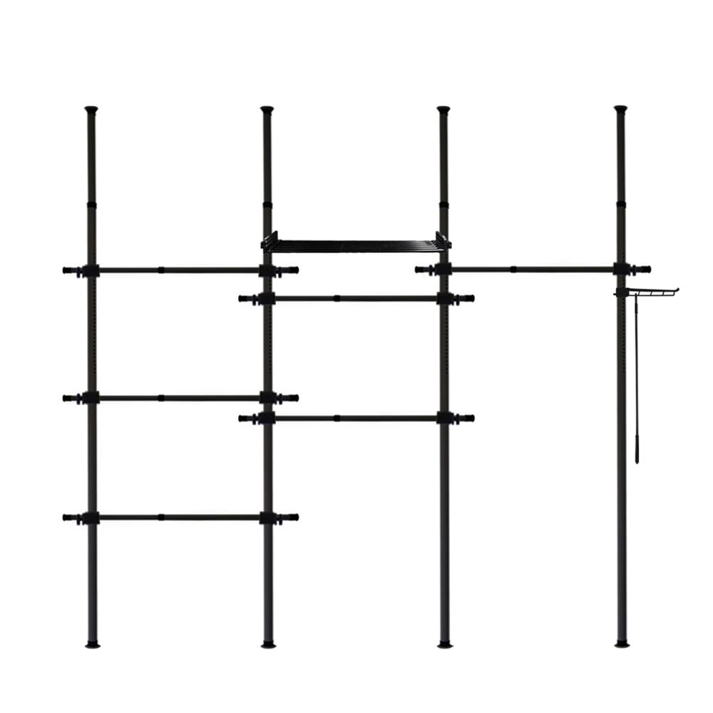 ราวแขวนผ้า TUGU R60B 240x42.5x300 ซม. สีดำ_1