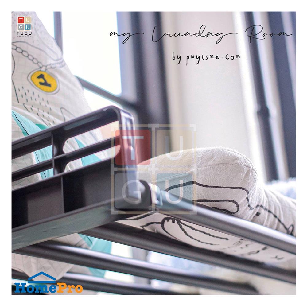 ราวแขวนผ้า TUGU R60B 240x42.5x300 ซม. สีดำ