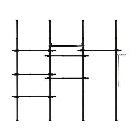 ราวแขวนผ้า TUGU R60B 240x42.5x300 ซม. สีดำ_0