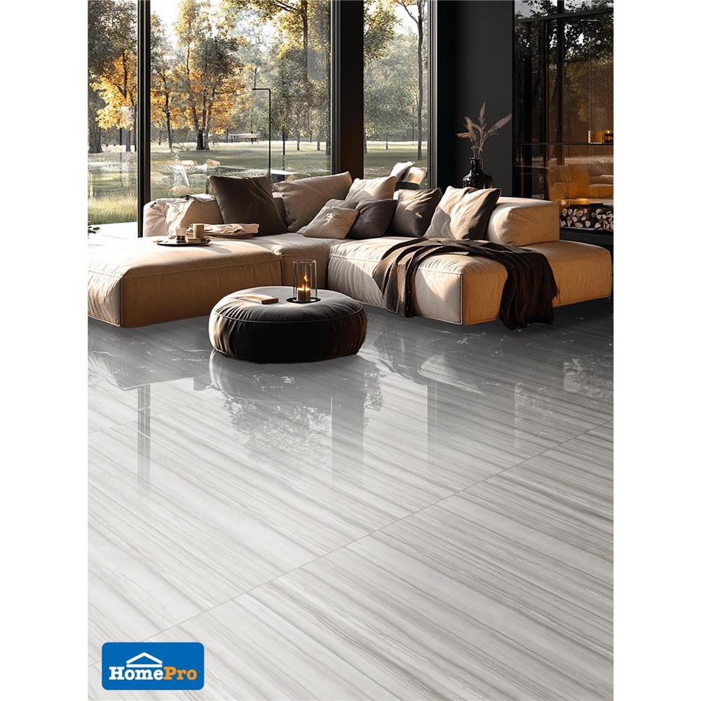 กระเบื้องพื้นพอร์ซเลน 60x120 ซม. TARA ไลแลค ครีม A 1.44 ตร.ม.