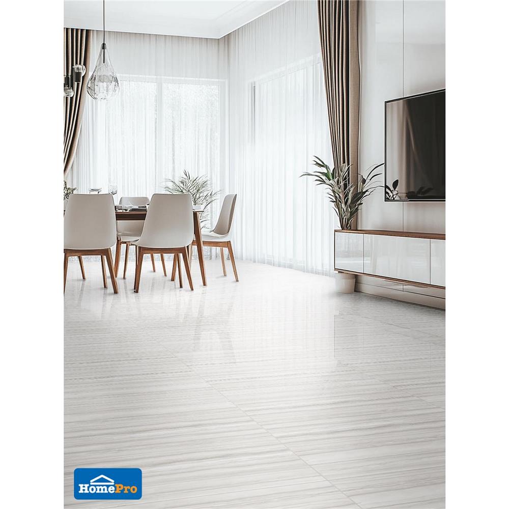 กระเบื้องพื้นพอร์ซเลน 60x120 ซม. TARA ไลแลค ครีม A 1.44 ตร.ม.