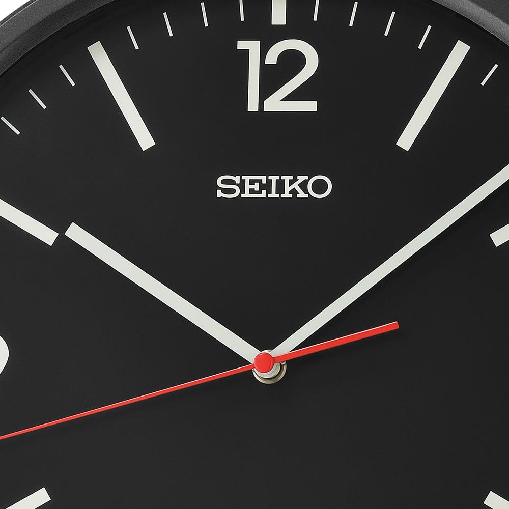 นาฬิกาแขวน SEIKO CLOCKS QHA009K 12 นิ้ว สีดำ