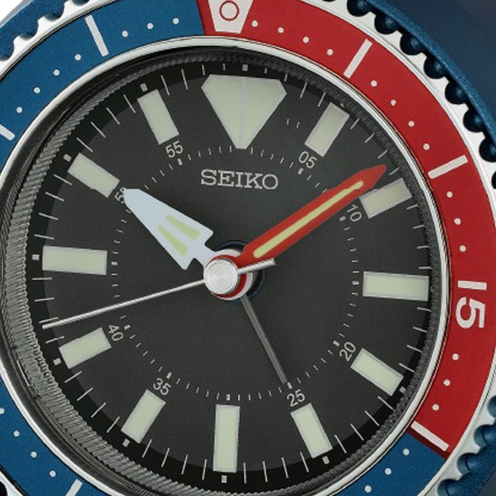 นาฬิกาปลุก SEIKO CLOCKS QHE207L 4X3.8 นิ้ว สีน้ำเงินเข้ม