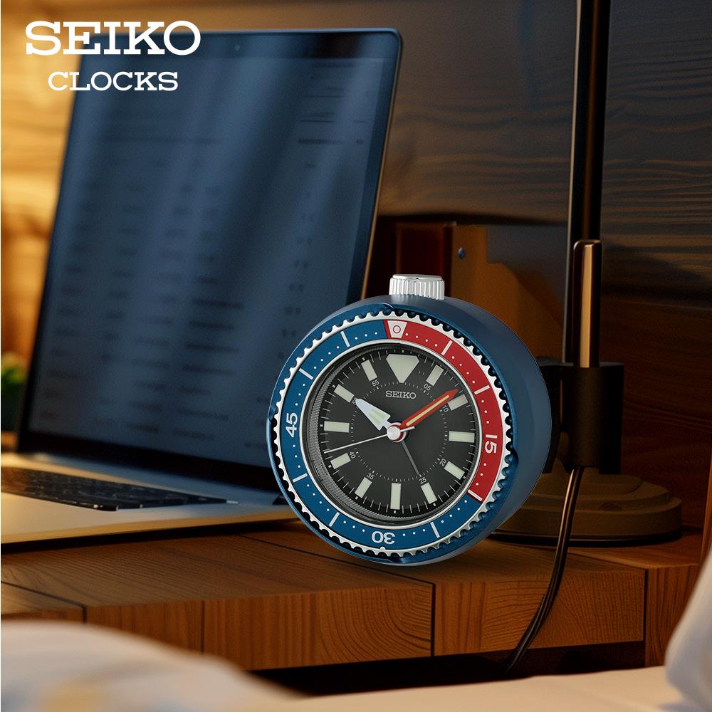 นาฬิกาปลุก SEIKO CLOCKS QHE207L 4X3.8 นิ้ว สีน้ำเงินเข้ม