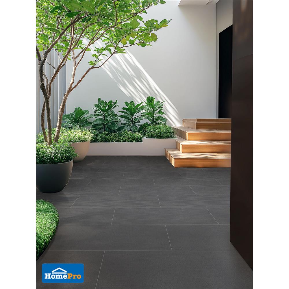 กระเบื้องพื้นพอร์ซเลน 60x120 ซม. TARA ลองค์แบล็ค ดำ A 1.44 ตร.ม.