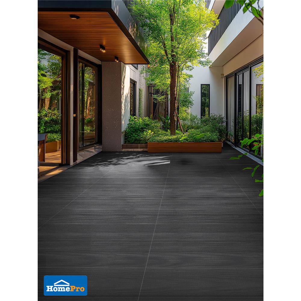 กระเบื้องพื้นพอร์ซเลน 60x120 ซม. TARA ลองค์แบล็ค ดำ A 1.44 ตร.ม.