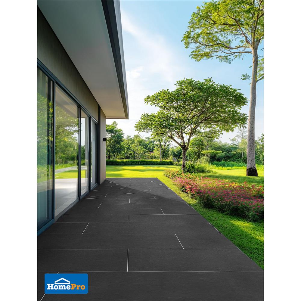 กระเบื้องพื้นพอร์ซเลน 60x120 ซม. TARA อเมริกาโน่ ดำ A 1.44 ตร.ม.