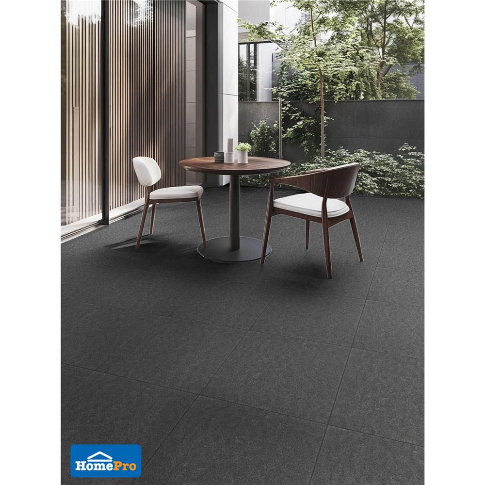 กระเบื้องพื้นพอร์ซเลน 60x60ซม. COTTO ESPANA เมเทออร์ เนโกร 85ME95R ดำ PM 1.44 ตร.ม.