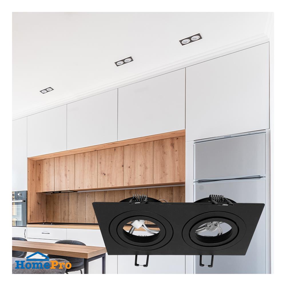 ดาวน์ไลท์ LUMAX HG 24-05125 6.88 นิ้ว สีดำ เหลี่ยม