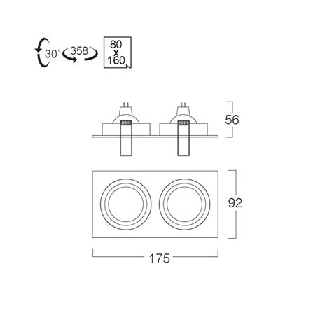 ดาวน์ไลท์ LUMAX HG 24-05125 6.88 นิ้ว สีดำ เหลี่ยม_4