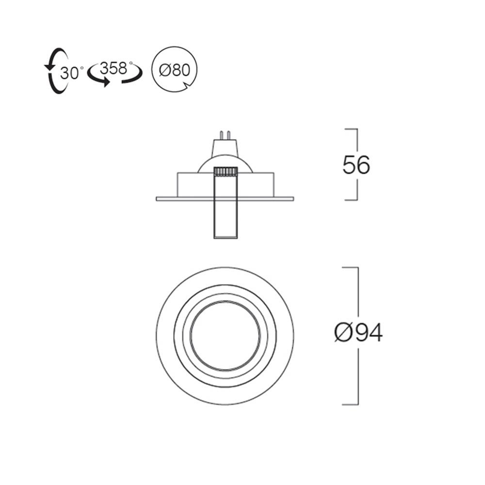 ดาวน์ไลท์ LUMAX HG 24-05121 3.7 นิ้ว สีดำ กลม