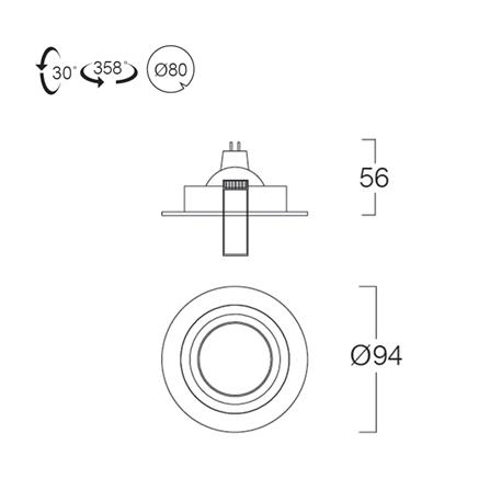 ดาวน์ไลท์ LUMAX HG 24-05120 3.7 นิ้ว สีขาว กลม_5