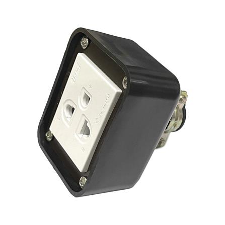 หัวปลั๊กยางตัวเมีย 3 ขา SOKAWA S-310 สีขาว/ดำ_1