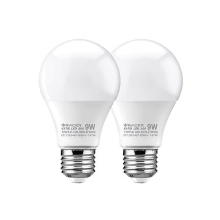 หลอด LED RACER A60 9 วัตต์ DAYLIGHT/COOL WHITE/WARM WHITE E27 แพ็ก 2 ชิ้น_1