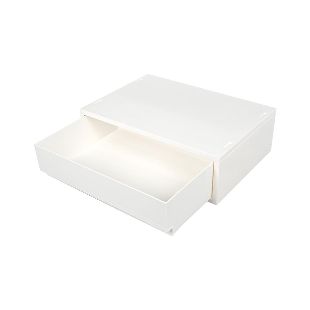 กล่องลิ้นชัก 1 ช่อง STACKO NEO 37X25.8X11.5 ซม. สีขาว