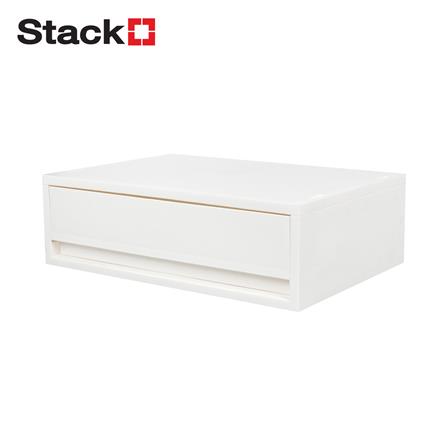 กล่องลิ้นชัก 1 ช่อง STACKO NEO 37X25.8X11.5 ซม. สีขาว_1