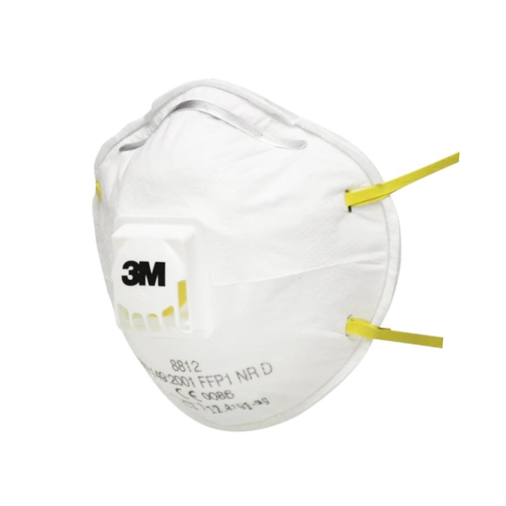 หน้ากากป้องกันฝุ่นละออง พร้อมวาล์ว N95 3M 8812 P1 แพ็ก 20 ชิ้น