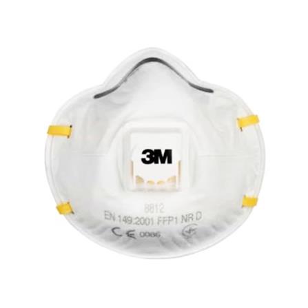 หน้ากากป้องกันฝุ่นละออง พร้อมวาล์ว N95 3M 8812 P1 แพ็ก 20 ชิ้น_1