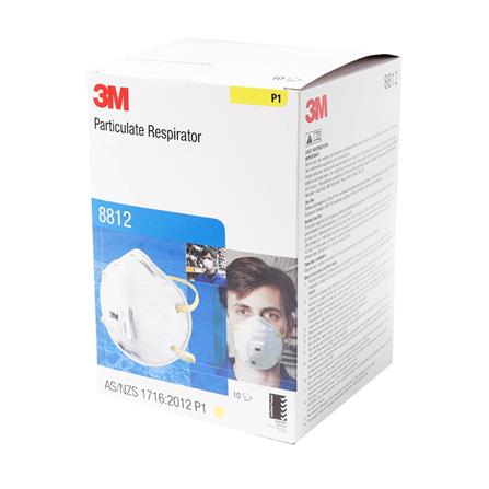 หน้ากากป้องกันฝุ่นละออง พร้อมวาล์ว N95 3M 8812 P1 แพ็ก 20 ชิ้น_3
