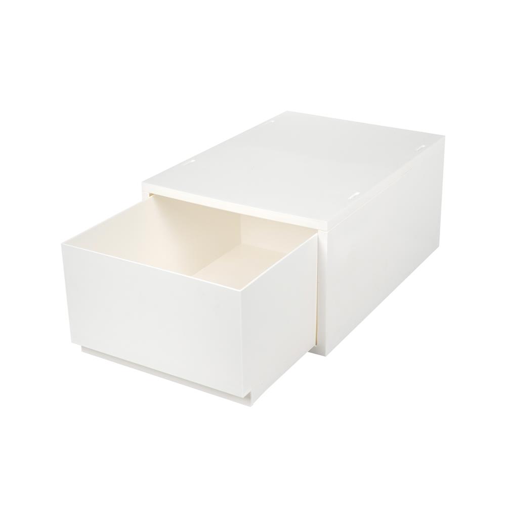 กล่องลิ้นชั้น 1 ช่อง STACKO NEO 25.8X37X17.2 ซม. สีขาว