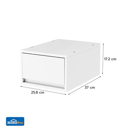 กล่องลิ้นชั้น 1 ช่อง STACKO NEO 25.8X37X17.2 ซม. สีขาว_7