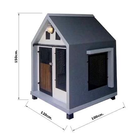 บ้านหมา บ้านแมว T.C. DOGHOUSE NORDIC 1 100x120x150 ซม._6