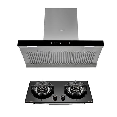 เตาฝัง+เครื่องดูดควัน AXIA BLU76-2G+C-SENSE90