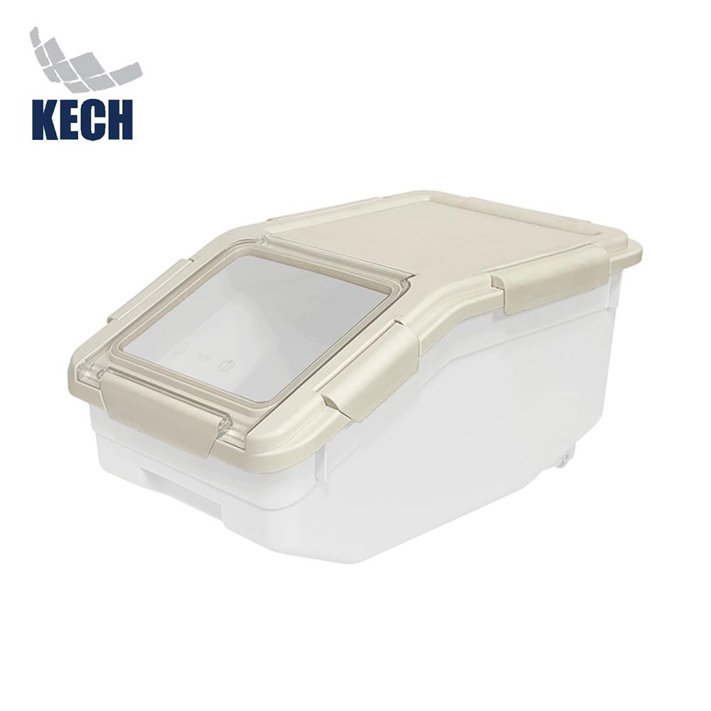 ถังข้าวสารฝาล็อก KECH AIR LOCK 5 กก. สีขาว/ครีม_0