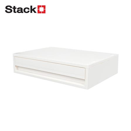 กล่องลิ้นชัก 1 ช่อง STACKO NEO 37X25.8X8.8 ซม. สีขาว_0