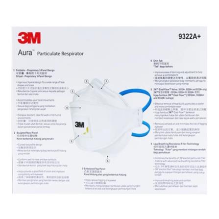 หน้ากากกันฝุ่นฟูมโลหะมีวาล์ว 3M 9322A+_4