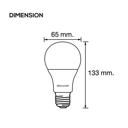 หลอด LED RACER A65 KIMMIE 15.5 วัตต์ COOL WHITE E27_5