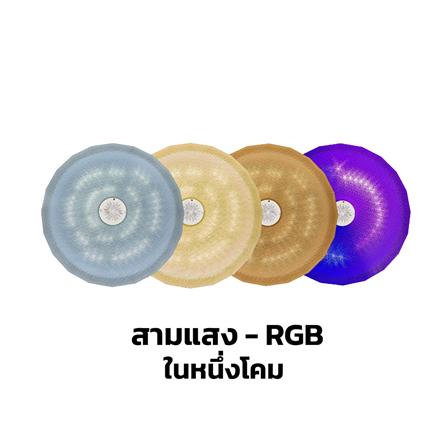 ไฟเพดาน LED RACER AI IU 18 นิ้ว 60 วัตต์ DAYLIGHT/COOL WHITE/WARM WHITE/RGB สีขาว_12