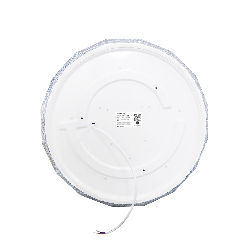 ไฟเพดาน LED RACER AI JISOO 15 นิ้ว 40 วัตต์ DAYLIGHT/COOL WHITE/WARM WHITE/RGB สีขาว