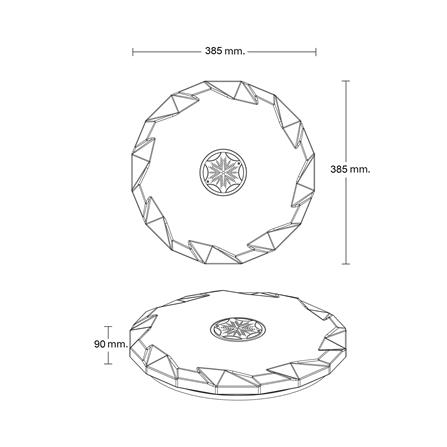 ไฟเพดาน LED RACER AI JISOO 15 นิ้ว 40 วัตต์ DAYLIGHT/COOL WHITE/WARM WHITE/RGB สีขาว_14