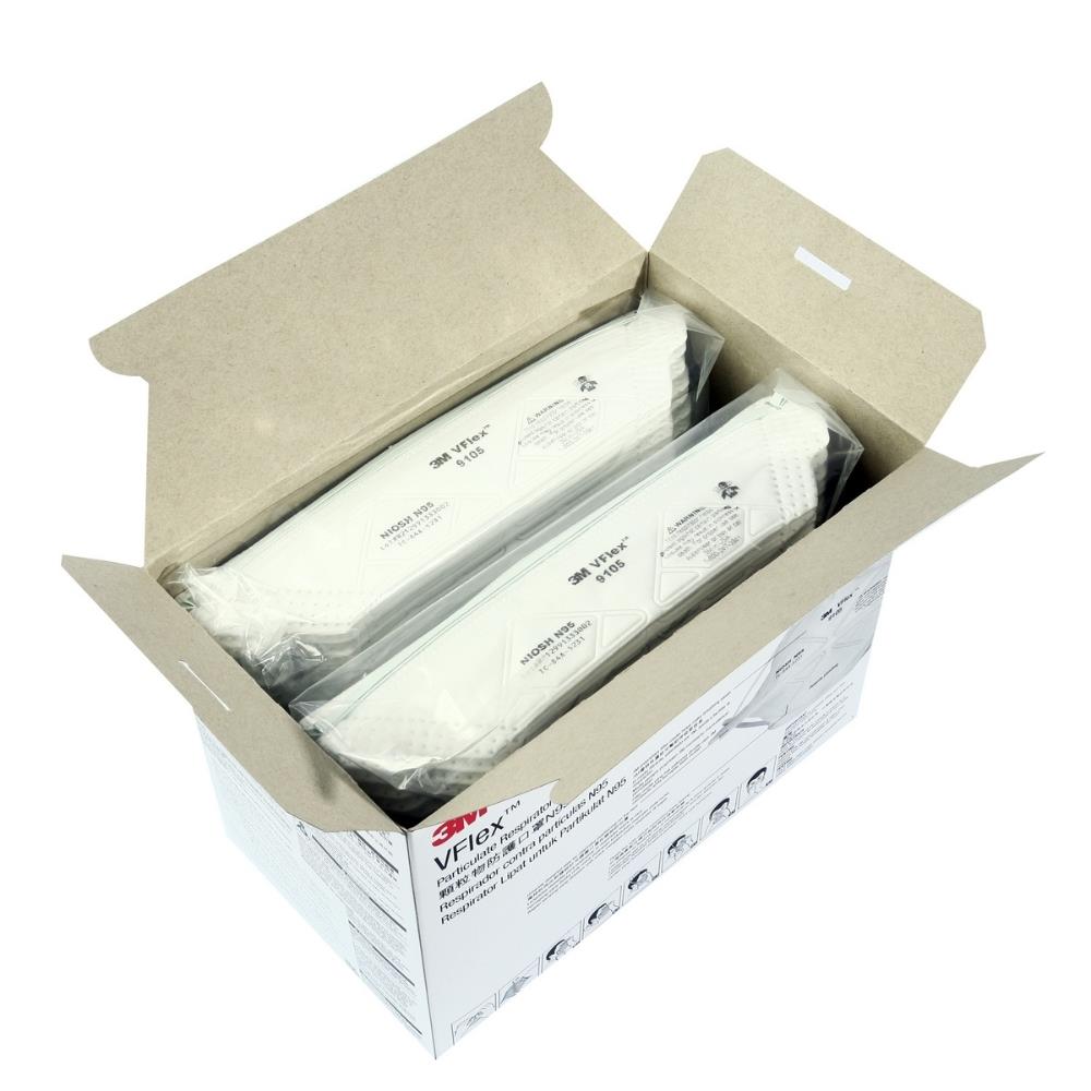 หน้ากากป้องกันฝุ่นพับได้ N95 3M 9105 VFlex