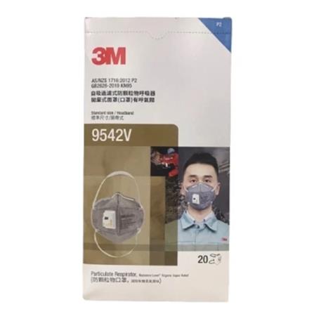 หน้ากากป้องกันฝุ่นและกลิ่น มีวาล์ว 3M 9542V P2 N95_3