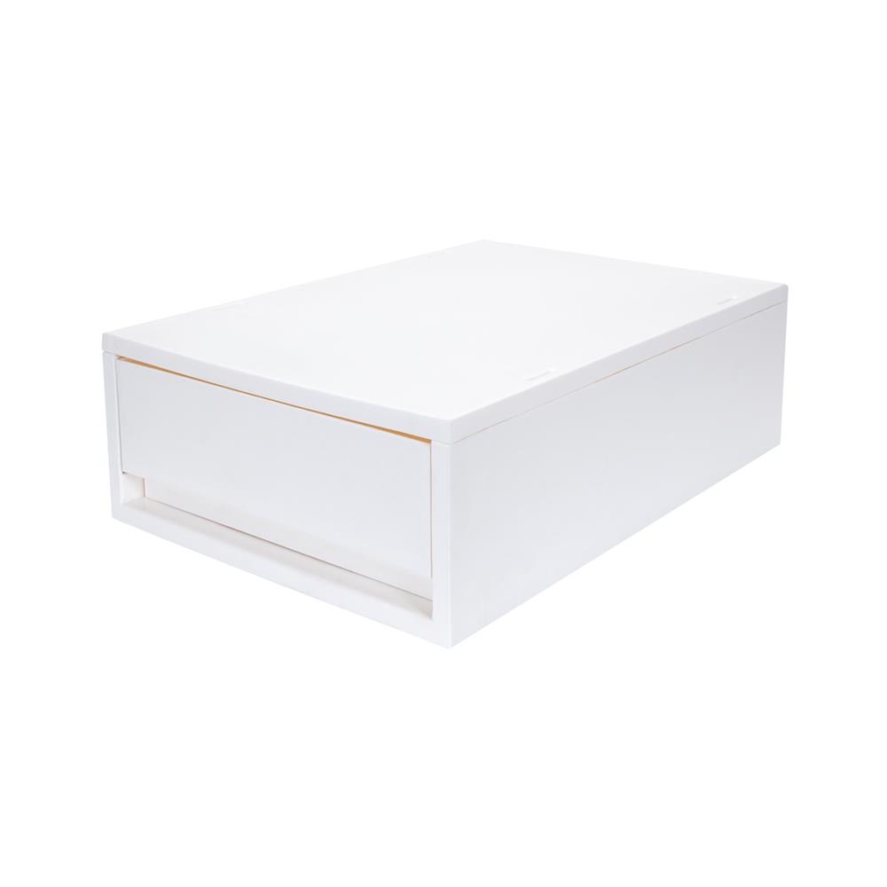 กล่องลิ้นชัก 1 ช่อง STACKO NEO 25.8X37X11.5 ซม. สีขาว_0