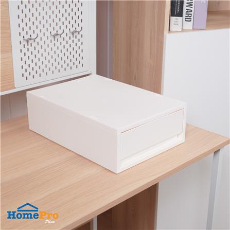 กล่องลิ้นชัก 1 ช่อง STACKO NEO 25.8X37X11.5 ซม. สีขาว_5