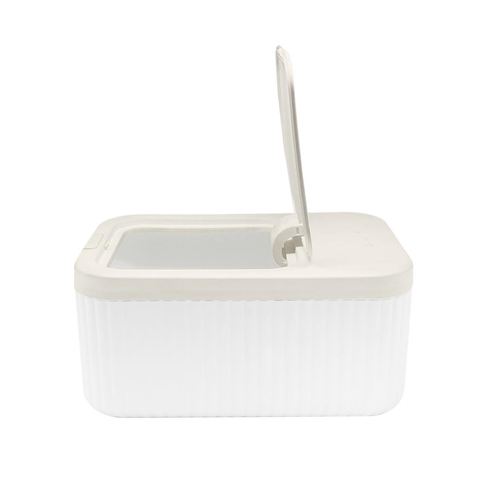 ถังข้าวสารฝากด KECH PUSH FLAT 5 กก. สีขาว/ครีม