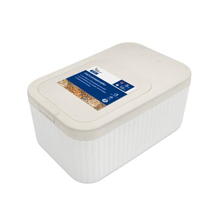 ถังข้าวสารฝากด KECH PUSH FLAT 5 กก. สีขาว/ครีม_2