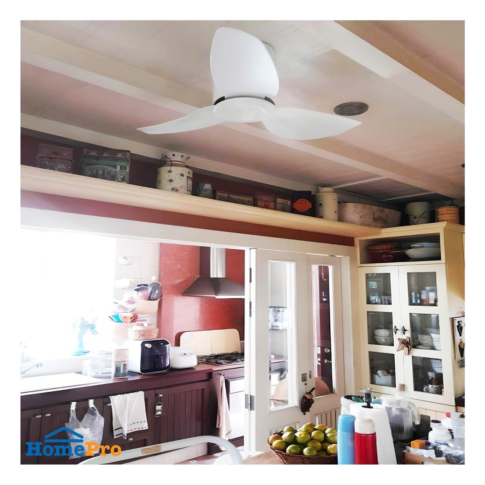 พัดลมไม่มีโคมไฟ MR.KEN 25-01648 30 นิ้ว สีขาว