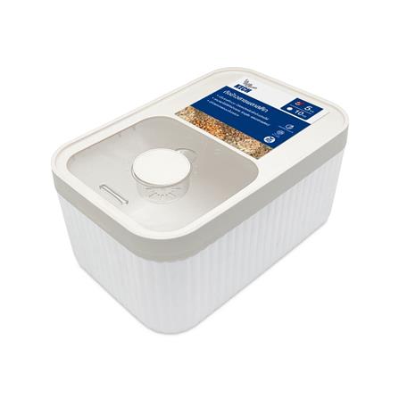 ถังข้าวสารฝาเลื่อน KECH SAVE SPACE 5 กก. สีขาว/ครีม_2